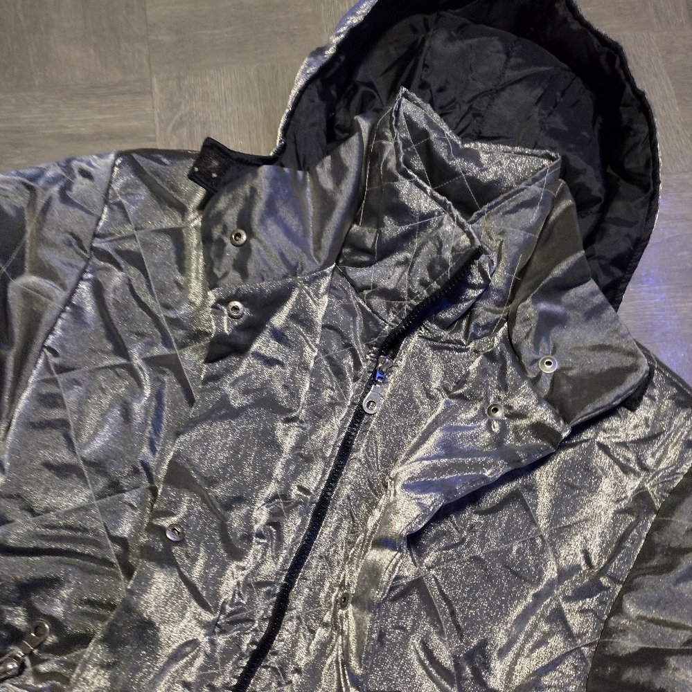 Silver Metallic Warm Winter Jacket - image 3